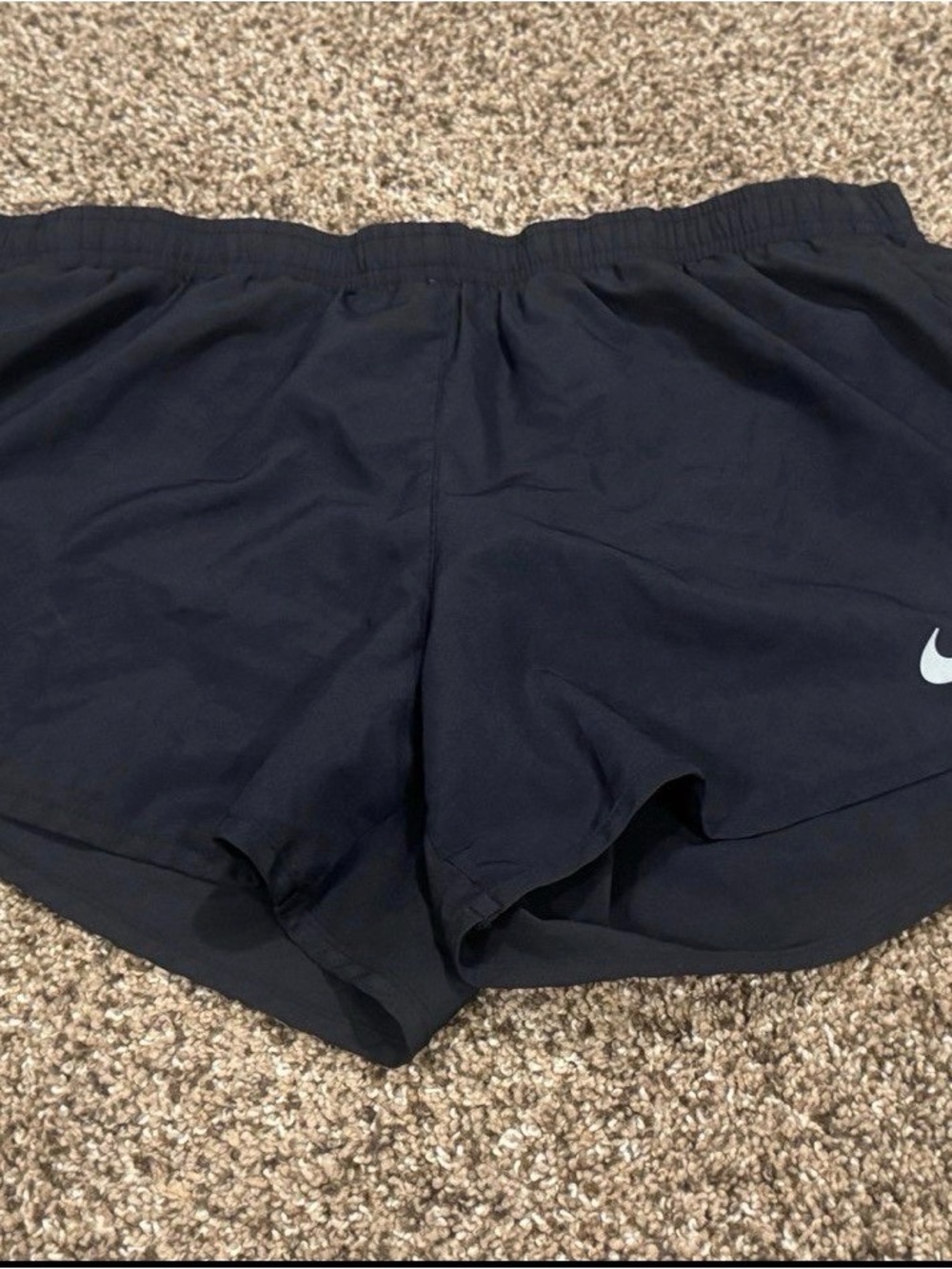 Nike Women’s Navy Athletic Shorts with White Swoosh